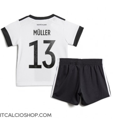 Germania Thomas Muller #13 Prima Maglia Bambino Mondiali 2022 Manica Corta (+ Pantaloni corti)